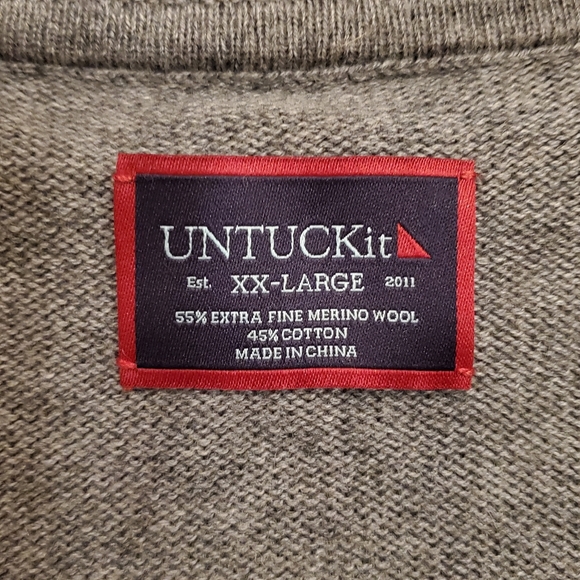 UNTUCKit Merino Wool Blend Costa Shawl Collar Cardigan - Picture 2 of 4